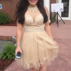 Champagne Colored Party Dress